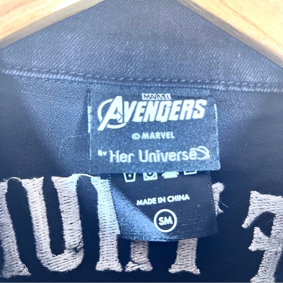 Her Universe Marvel Avengers Thor God Of Thunder Girls Denim Vest Size Small - Picture 9 of 10